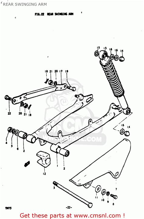 Suzuki Tm M Usa E Rear Swinging Arm Buy Original Rear