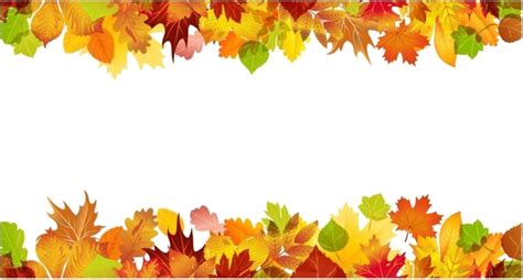 Fall Border Autumn Leaves Seasonal Decor Harvest Theme Nature