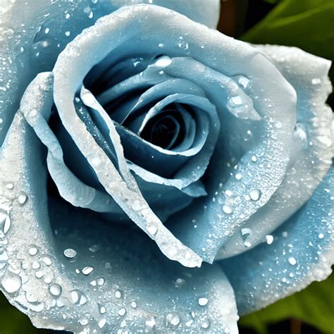 Icecy Effect Background With Ice Blue Rose · Creative Fabrica