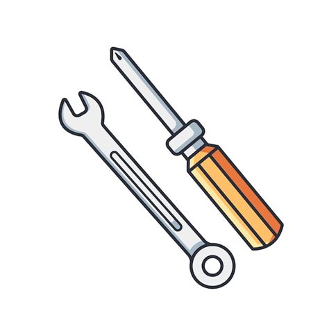 Premium Vector Screwdriver And Wrench Icon Vector Illustration