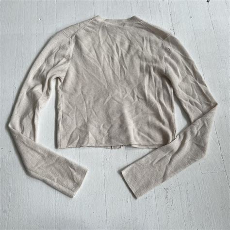 Naked Cashmere Cropped Cardigan Cream Colored Size Depop