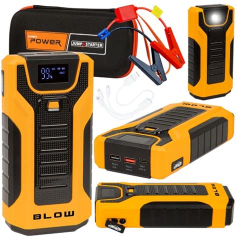 Jump Starter Rozruch Booster Powerbank Mocny Latarka M Otek Zestaw