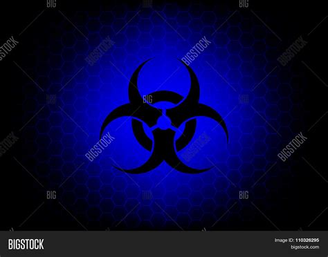 Biohazard Symbol Blue