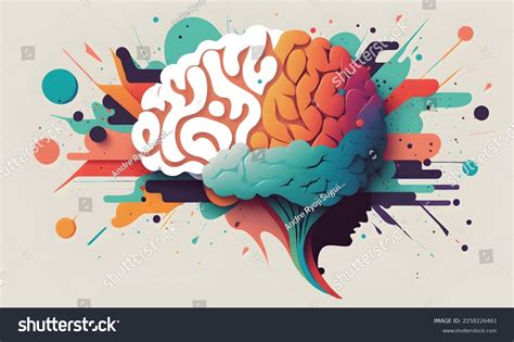 Vector Illustration Creative Brain Abstract Minimalist Stock Vector (Royalty Free) 2258226461 ...