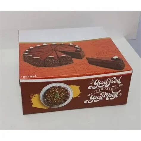 Square Kraft Paper Printed Cake Box At Rs Piece Singhal Basti