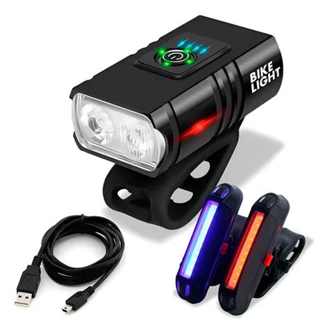 Lanterna Para Bike Forte - Kit Lanterna E Farol Bike Led Recarregável Potente Forte Luz Traseira ...