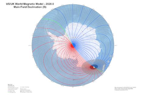 World Magnetic Model Maps Of Magnetic Elements