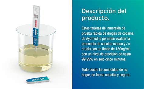 10 x Aydmed Tarjetas de inmersión de prueba de drogas de cocaína