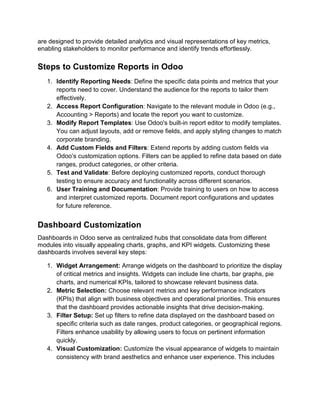 Odoo Reports And Dashboards Customization For Singapore Business Pdf