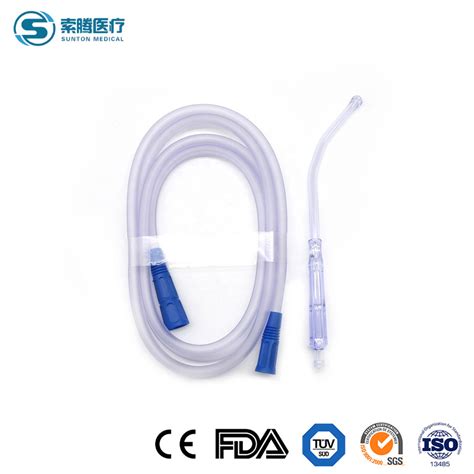 Sunton Disposable Medical Yankauer Handle Suction Connecting Tube China