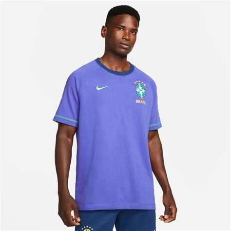 Camiseta Nike Brasil Travel Masculina Escorrega O Pre O