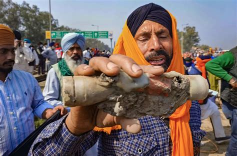 Farmers Protest March Towards Delhi Stopped At Punjab Haryana Border