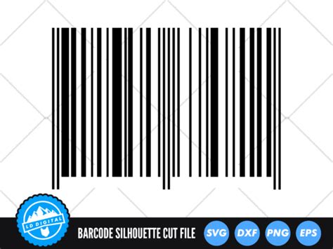 2 Barcode Silhouette Designs & Graphics