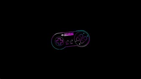 Super Nintendo Joystick Retro Console Dark Background Minimalism Simple ...