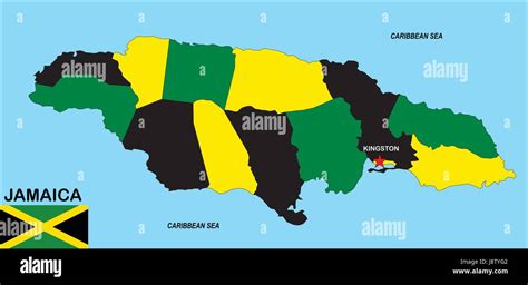 Jamaica Country Map