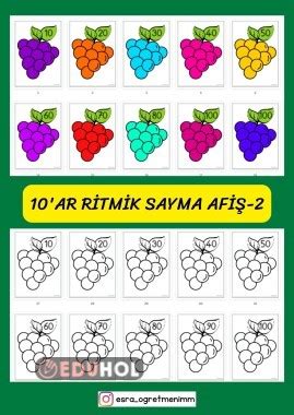 10 Ar Ritmik Sayma Üzümlü Eduhol Etkinlik İndir Oyun Oyna Test