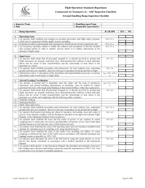 Fillable Online Cc 0228 Ground Handling Ramp Inspection Checklist Fax