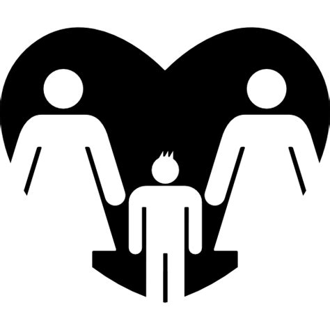 Lesbian Couple With Son In A Heart Icon