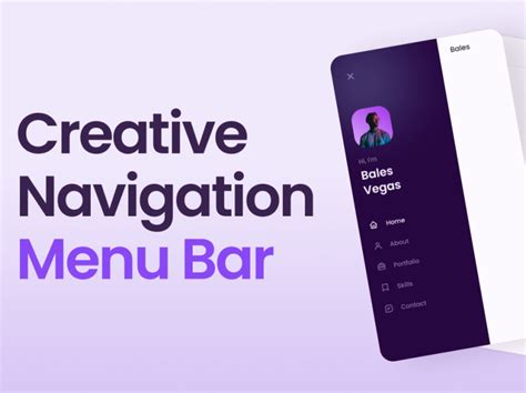 side navigation bar  turjo   dribbble