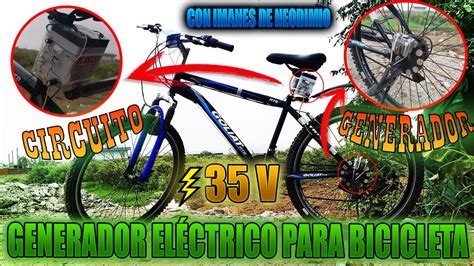 Generador El Ctrico Para Bicicleta Para Cargar Una Bateria De V Sin