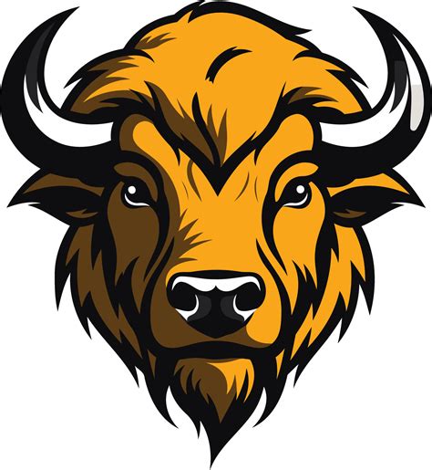 Powerful Bison Head Mascot Illustration 49455186 Vector Art At Vecteezy