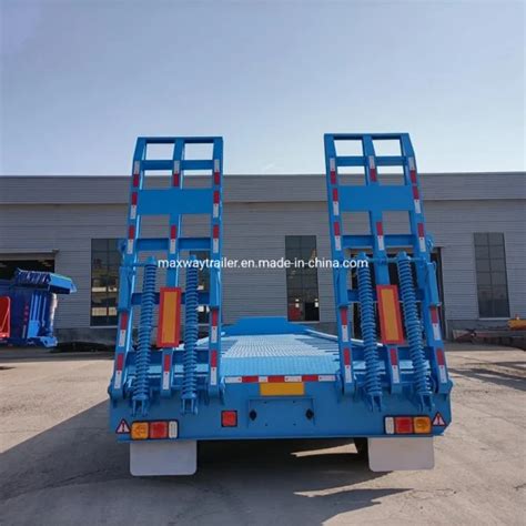 Low Bed Cargo Semi Trailer For Dozer Loader Excavator Loading Trailer