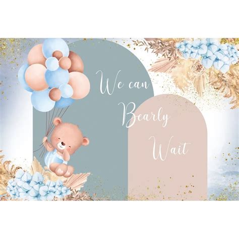 Yeele Hot Air Balloon Bear Elephant Photography Backdrop Baby Shower Birthday Party R