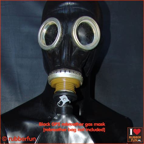 GP5 rebreather gas mask - black - XS-L - Rubberfun