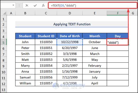 How To Extract Month And Day From A Date In Excel Methods