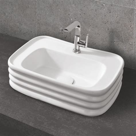 Radon Moscow Ceramic White Designer Table Top Basin Mm At