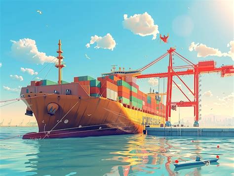 A Massive Cargo Ship Loaded With Colorful Containers Docked At A