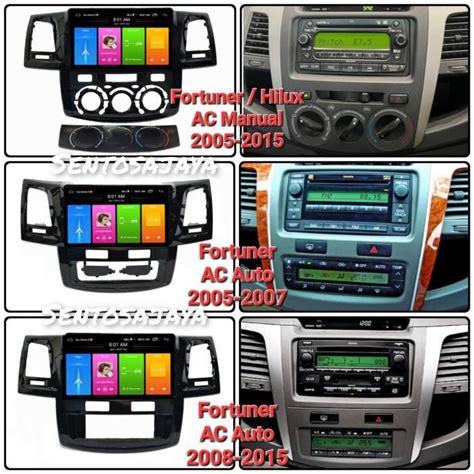 Jual Frame Head Unit Android 9 Inch Toyota Hilux Fortuner 2005 2015