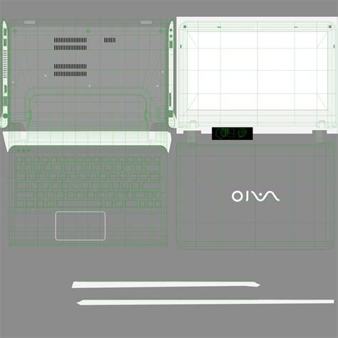 Low Poly Sony Vaio Sve M R B D Model