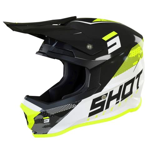 Pack Helmet Motocross Goggles SHOT Furious Camo Neon Yellow