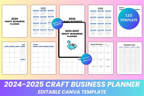 Craft Business Planner Canva Graphic By Digital Print Box