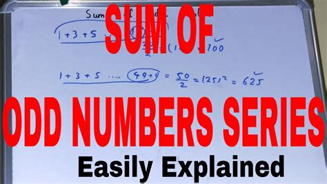 Sum Of Odd Numbers Series Formula How To Find The Sum Of Consecutive