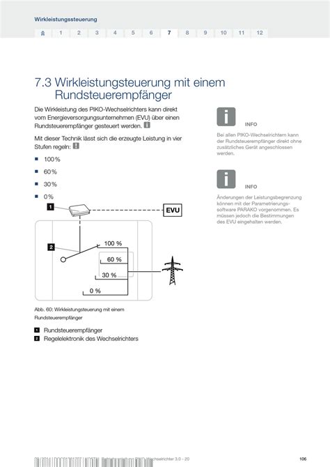 Wirkleistungsteuerung Mit Einem Rundsteuerempfänger Kostal PIKO 3 0