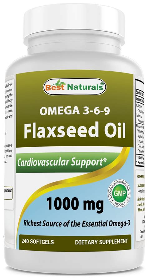 Best Naturals Flaxseed Oil Mg Softgels Fresh Health Nutritions