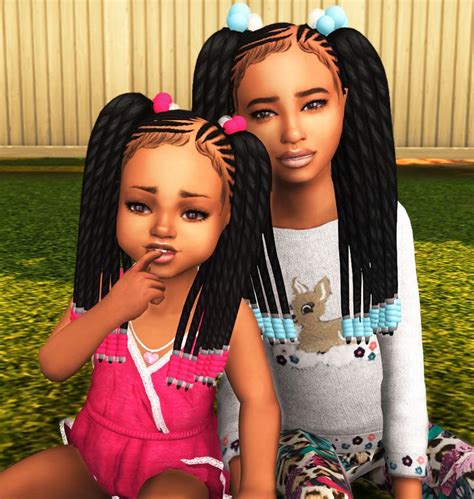 Ebonix Kiddie Hair Pack Sims Hair Toddler Hair Sims 4 Sims 4