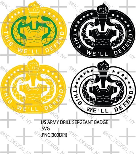 Us Army Drill Sergeant Badge Vector File Svg Png Files For Laser