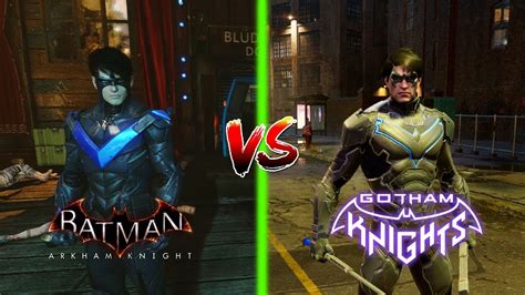 Batman Arkham Knight Vs Gotham Knights Nigthwing Comparison Gameplay