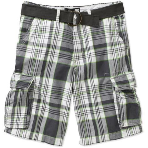 Op Mens Cargo Twill Plaid Short