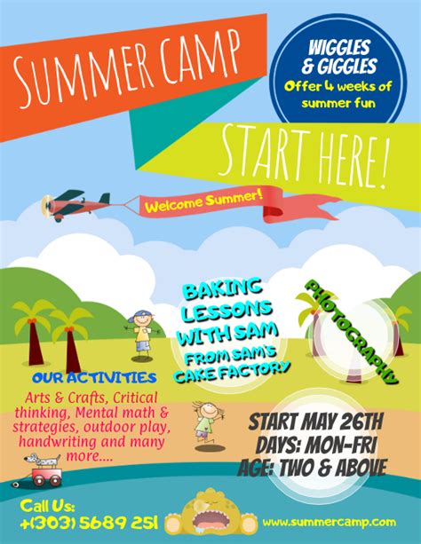 Free Summer Camp Flyer Template Kaesg Blog