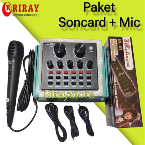 Jual Soundcard V Bluetooth Audio Mixer Mini Alat Karoke Live Streaming