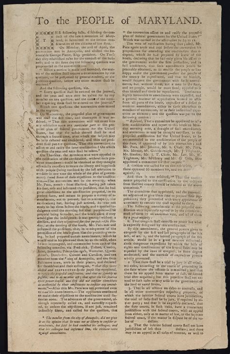 To the people of Maryland : The following facts, disclosing the conduct