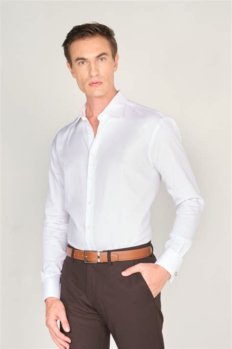 Camisa Classic Algod N Pu O Mancorna Blanco Rafael Cure