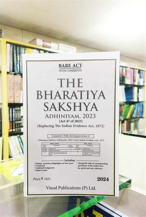 Bharatiya Sakshya Adhiniyam 2023 New Indian Evidence Act BSA New