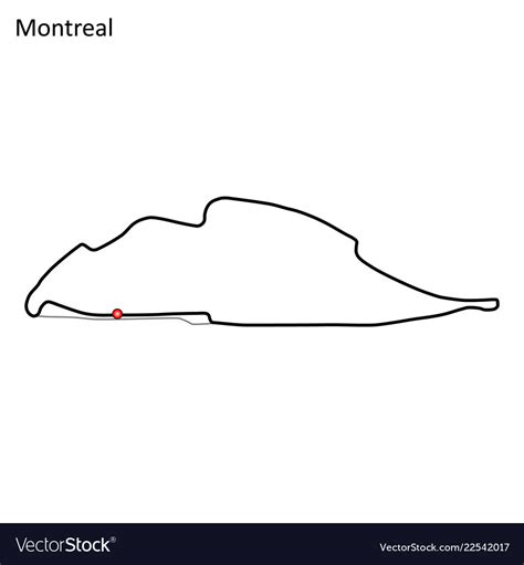 Circuit Gilles Villeneuve Royalty Free Vector Image