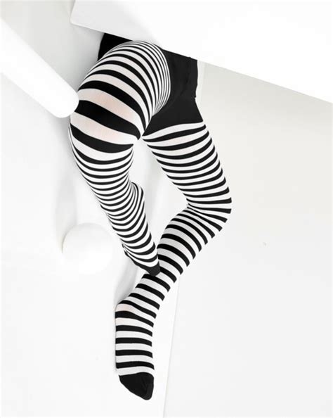 Black Kids White Striped Tights Style# 1273 | We Love Colors