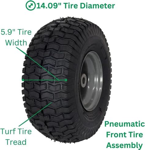 Pack X Front Tire Assembly Replacement For Craftsman Riding